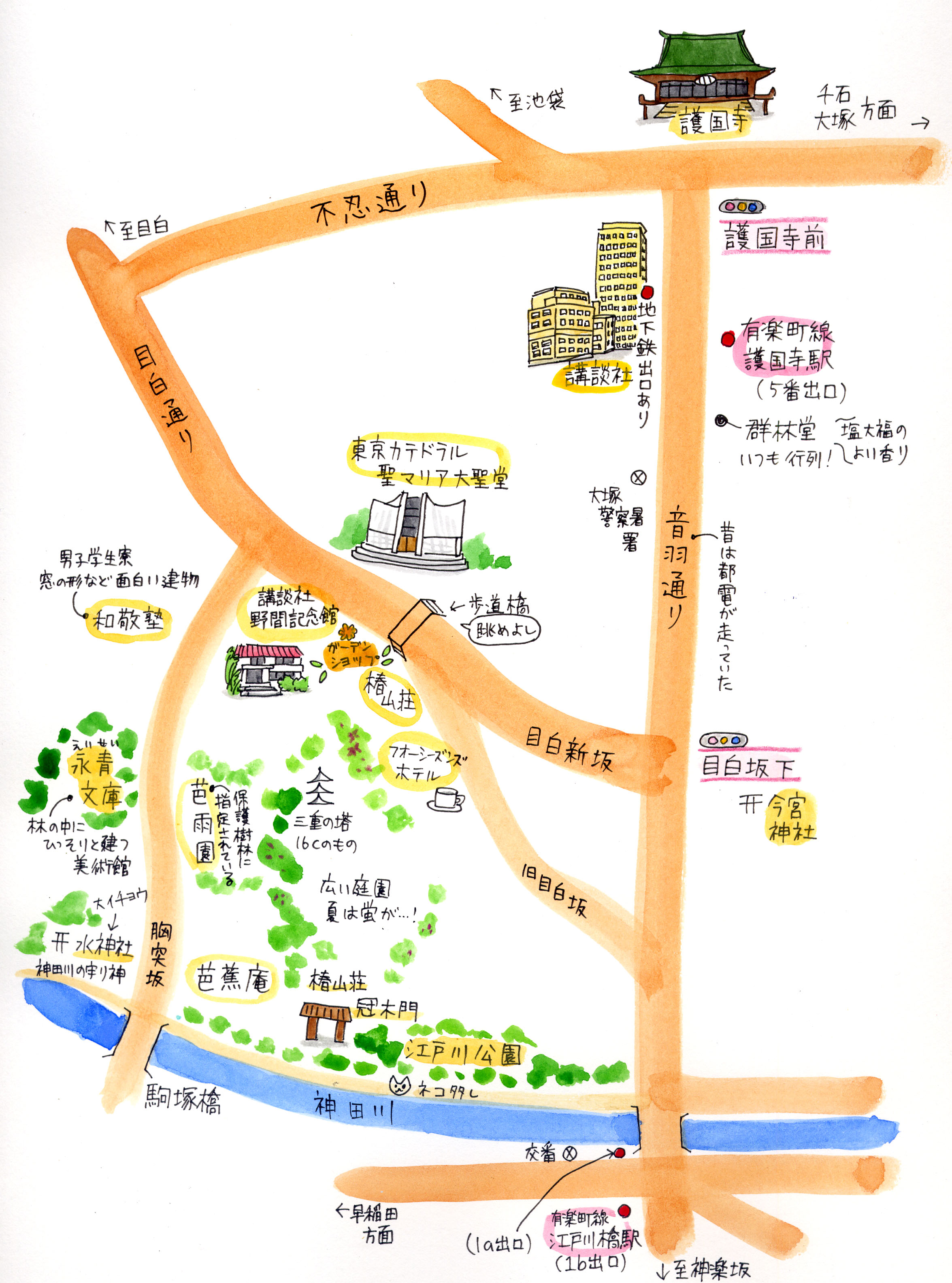 野間記念館 地図イラスト お散歩マップ Masakohira Com